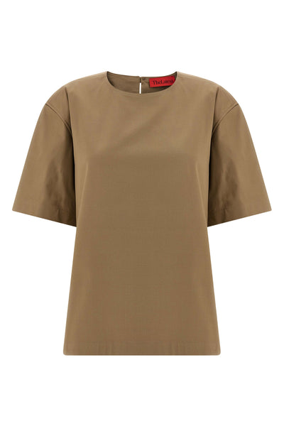 dean rigid cotton gabardine crewneck t-shirt