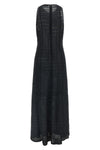 long dori dress in light semi-transparent striped muslin