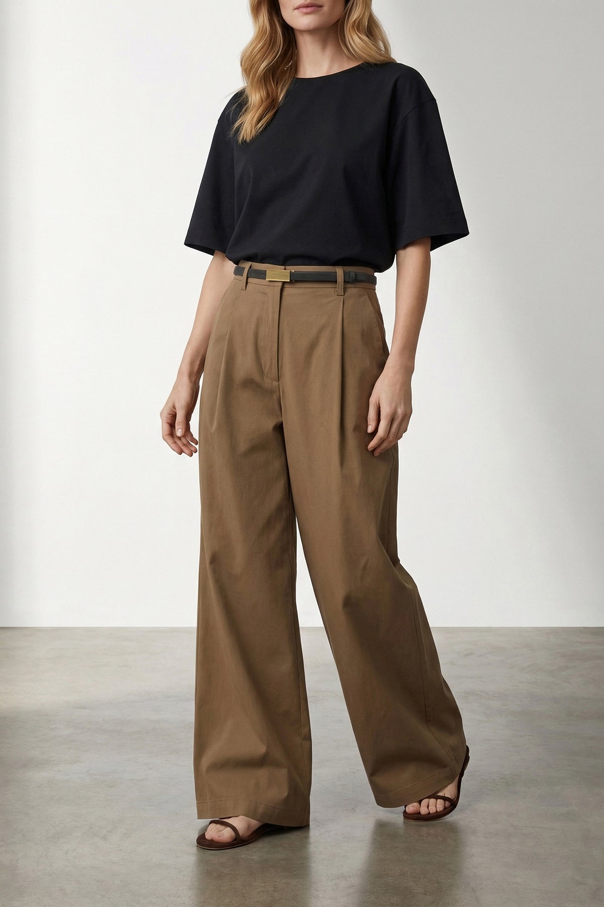 daisy long skirt in cotton gabardine