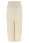 donna midi skirt in cotton gabardine