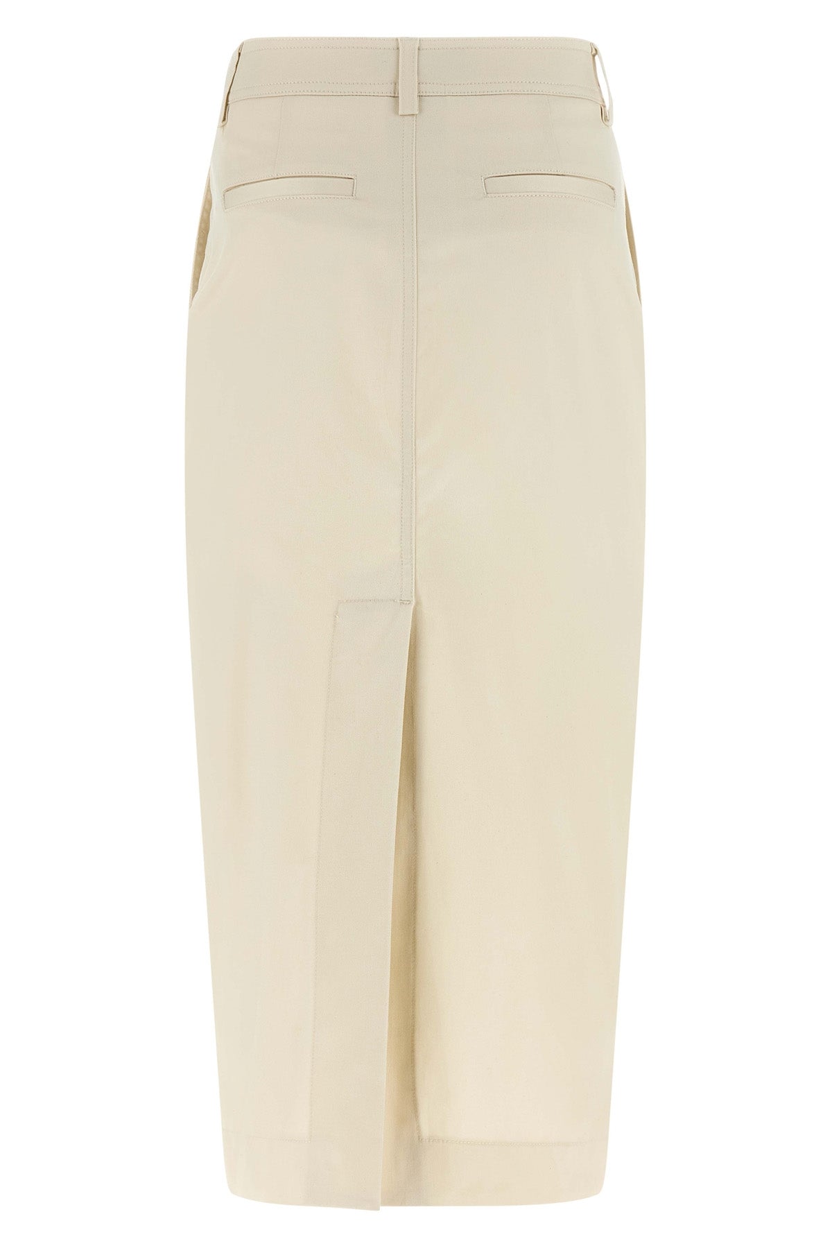 donna midi skirt in cotton gabardine