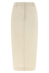 donna midi skirt in cotton gabardine