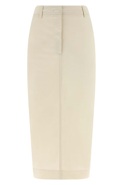 donna midi skirt in cotton gabardine
