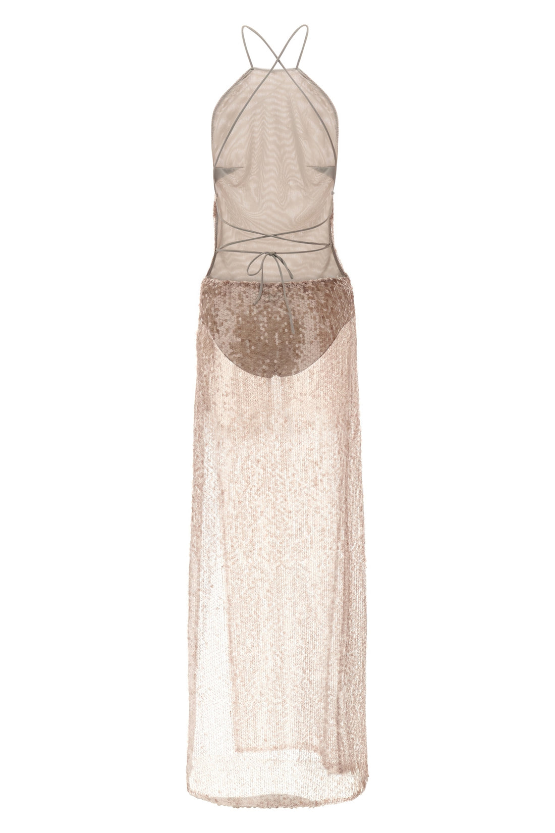 THE ANDAMANE 40 west maxi dress in semi-transparent fabric