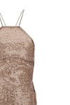 west maxi dress in semi-transparent fabric