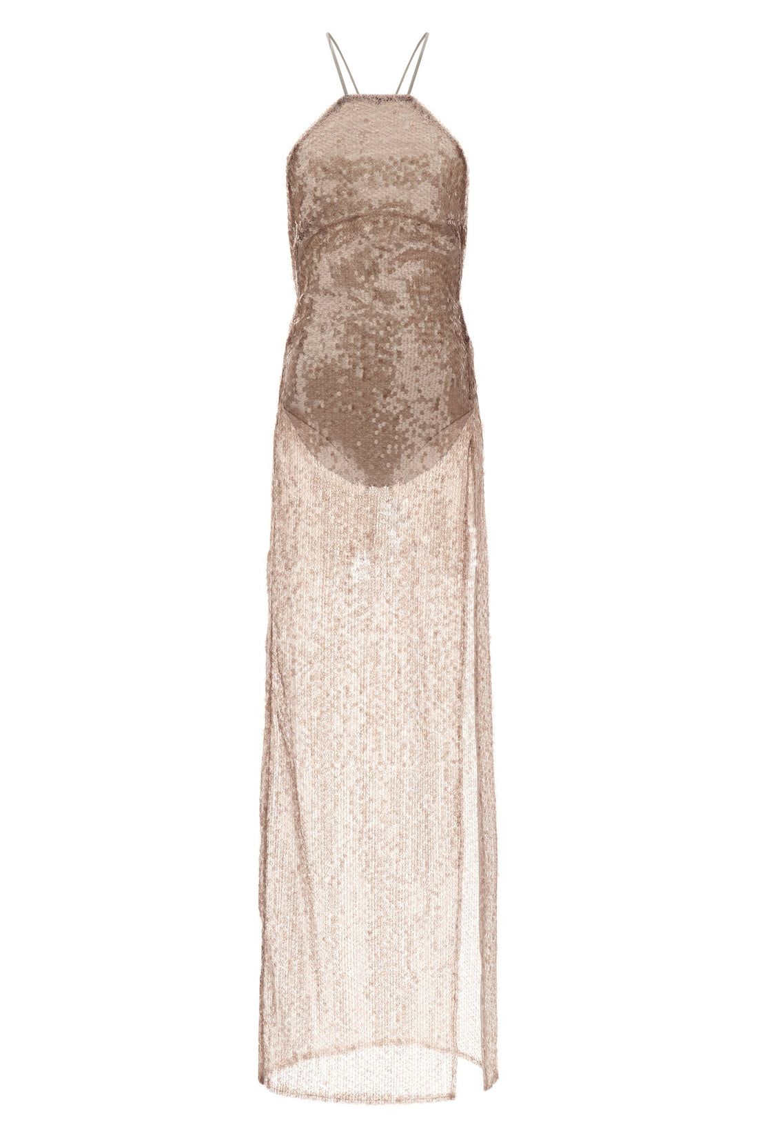 THE ANDAMANE 40 west maxi dress in semi-transparent fabric