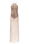west maxi dress in semi-transparent fabric