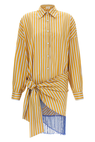 mini jolene dress in striped cotton poplin