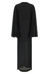 long ava dress in light and slightly transparent jersey chiffon