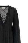 long ava dress in light and slightly transparent jersey chiffon