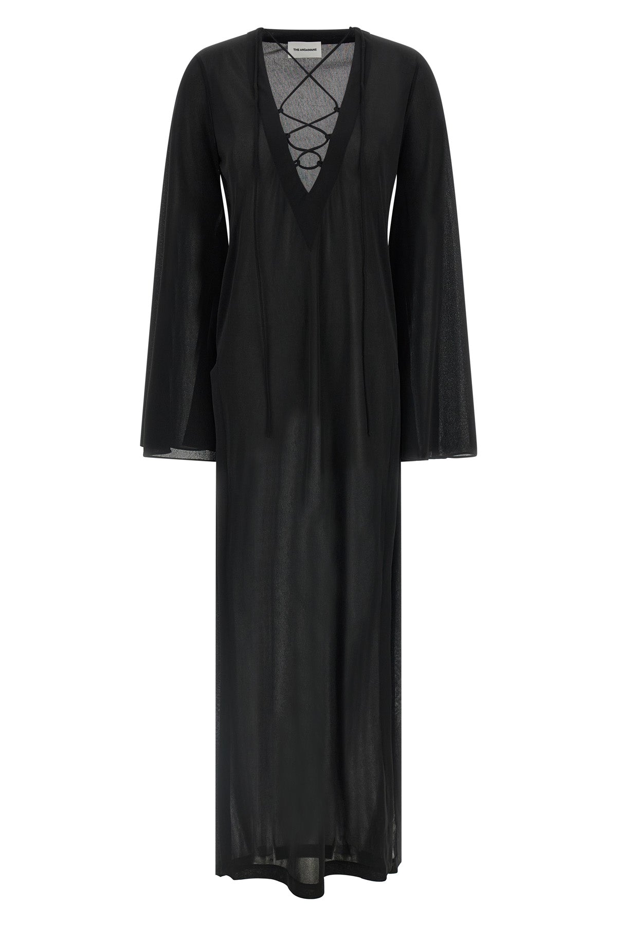 long ava dress in light and slightly transparent jersey chiffon