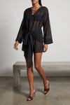 mini indira dress in light and semi-transparent cotton muslin