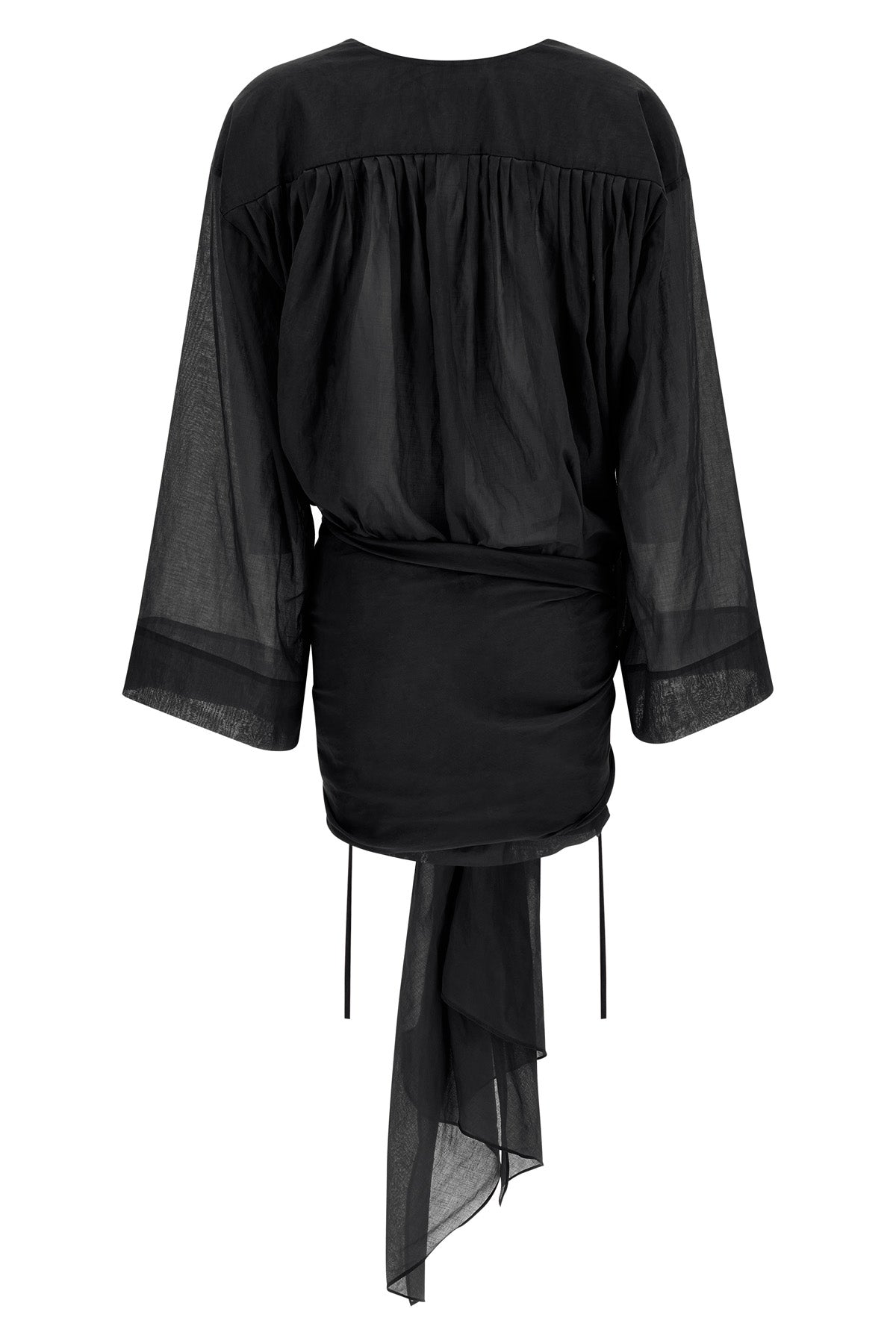 mini indira dress in light and semi-transparent cotton muslin