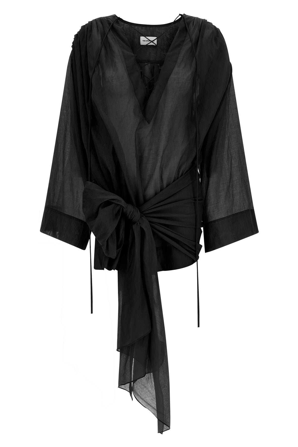 mini indira dress in light and semi-transparent cotton muslin