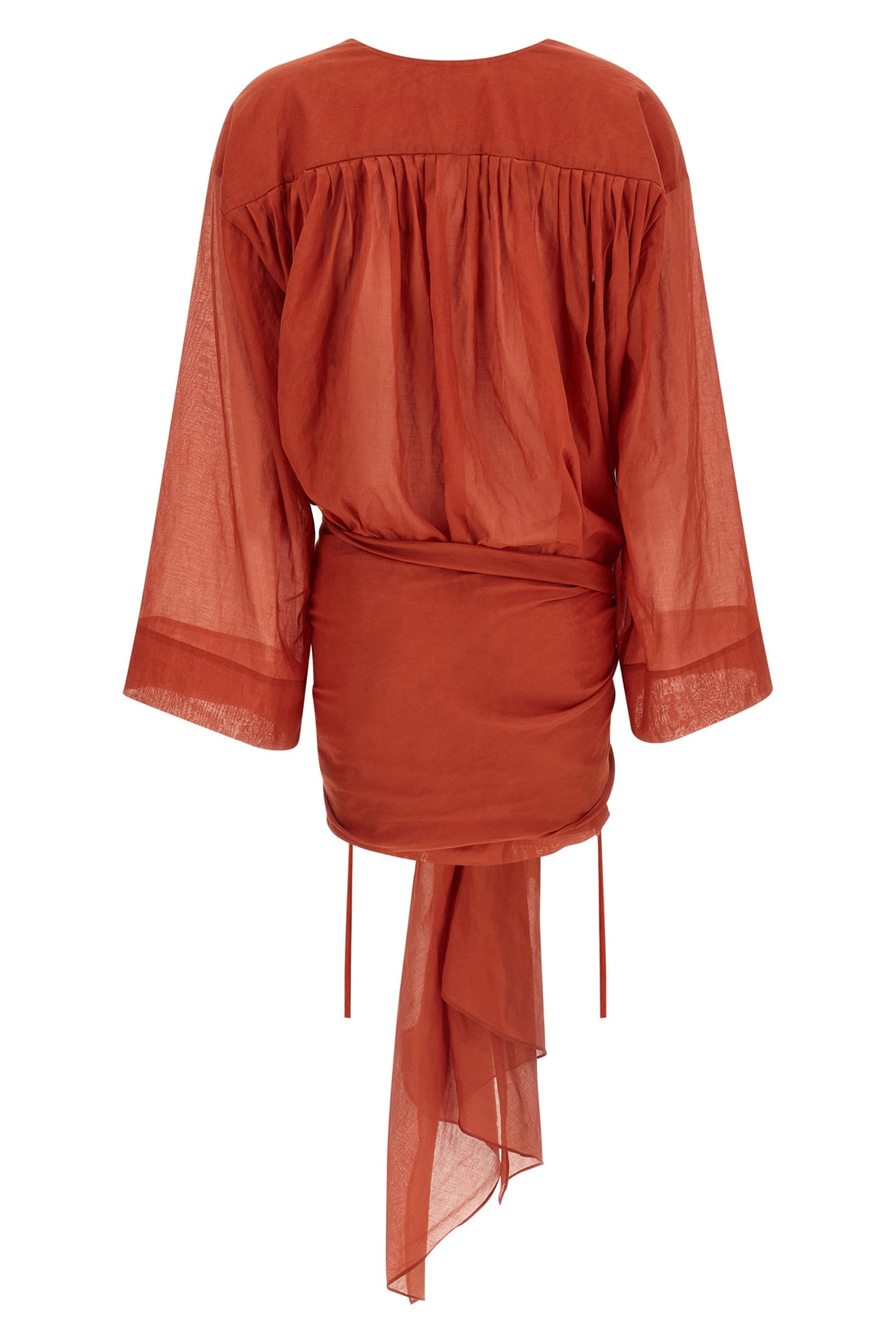 THE ANDAMANE 40 mini indira dress in light and semi-transparent cotton muslin
