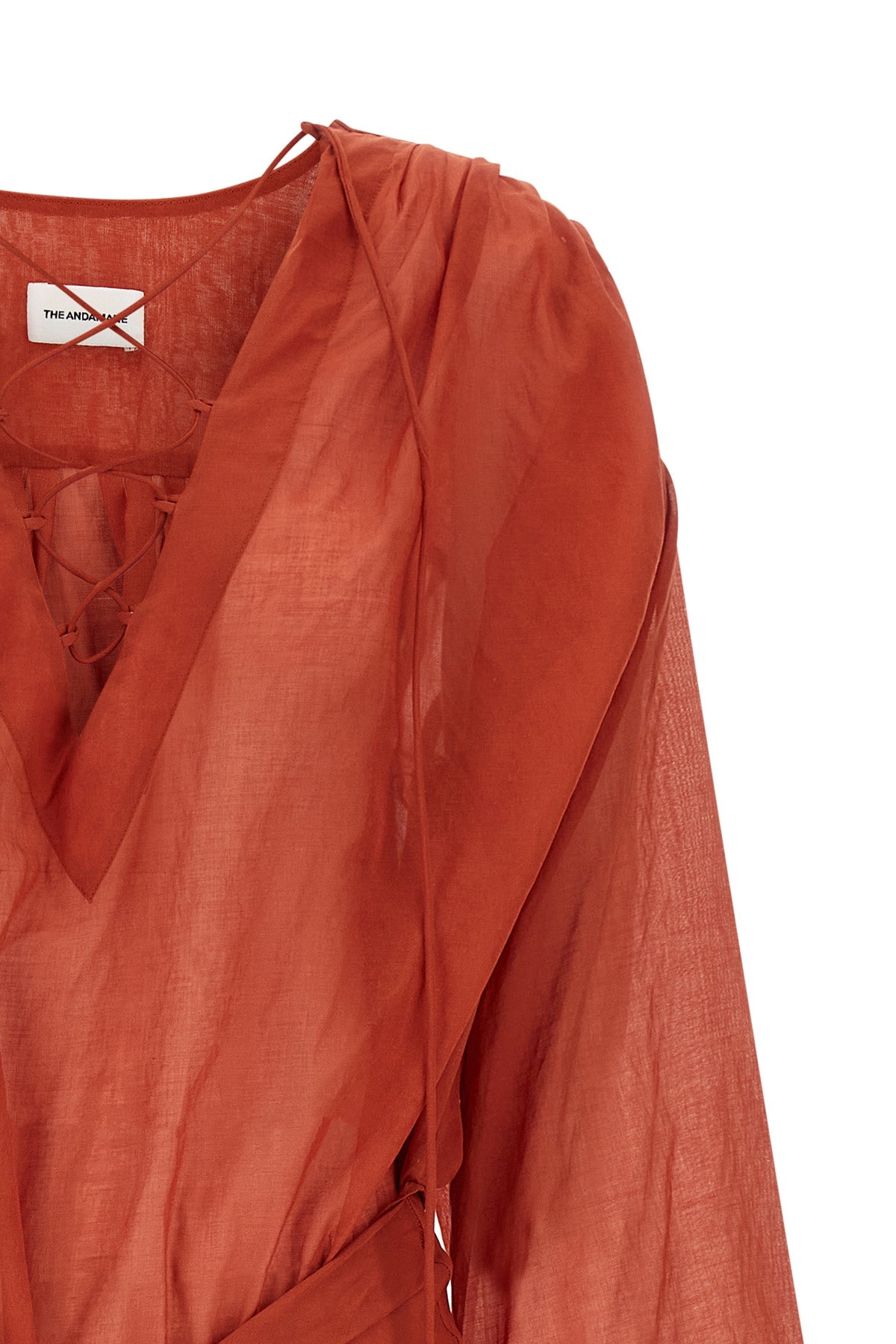 mini indira dress in light and semi-transparent cotton muslin