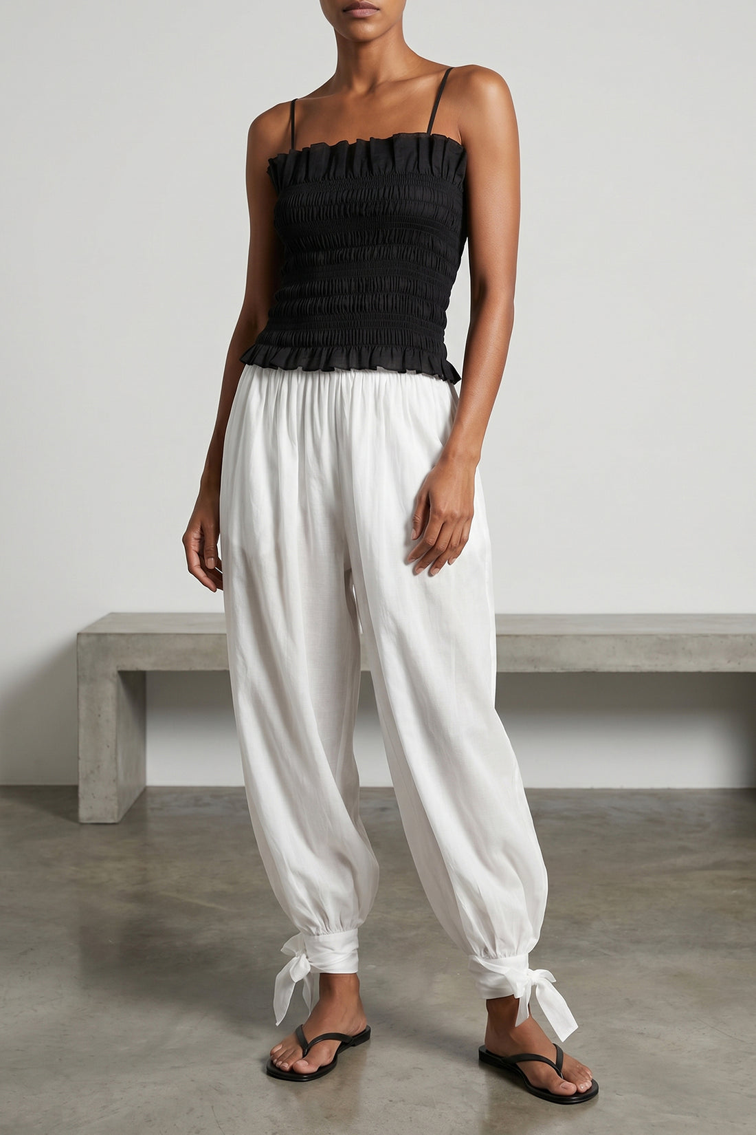 THE ANDAMANE 40 noor trousers in light cotton muslin
