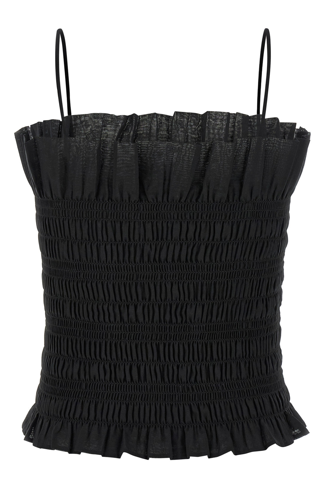 THE ANDAMANE M suri smock-stitch cotton muslin top