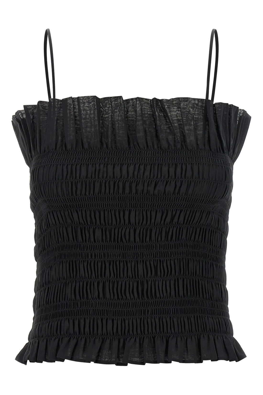 THE ANDAMANE M suri smock-stitch cotton muslin top