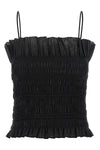 suri smock-stitch cotton muslin top