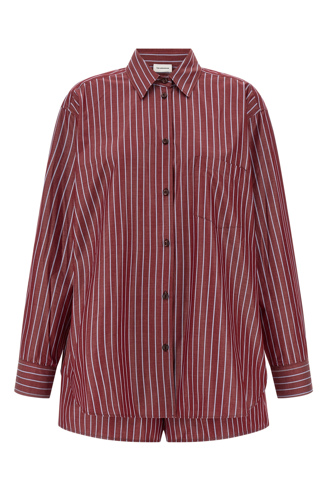 THE ANDAMANE S georgiana vertical striped cotton poplin suit