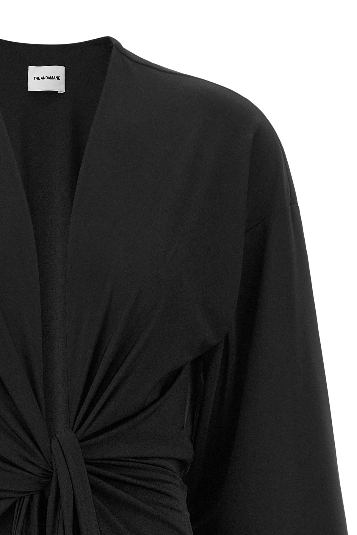 the andamane hall mini dress stands out for a tight silhouette made of a fine