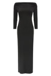 the andamane tyla long dress redefines evening elegance through a tight and sc
