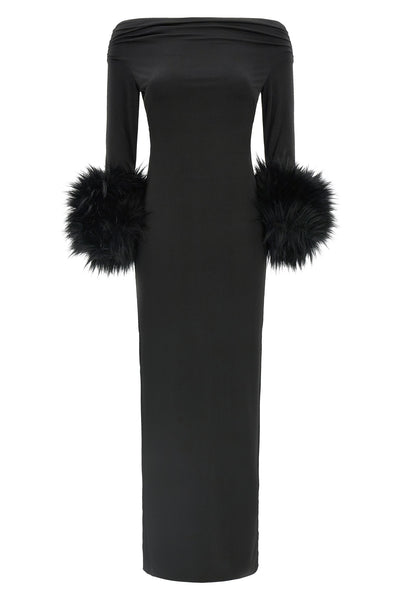 the andamane tyla long dress redefines evening elegance through a tight and sc
