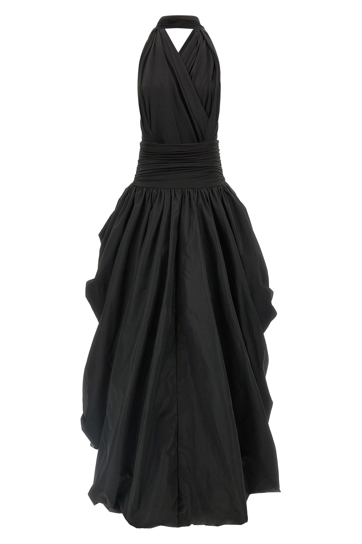 the andamane alexandra long dress redefines sartorial volumes through a bold s