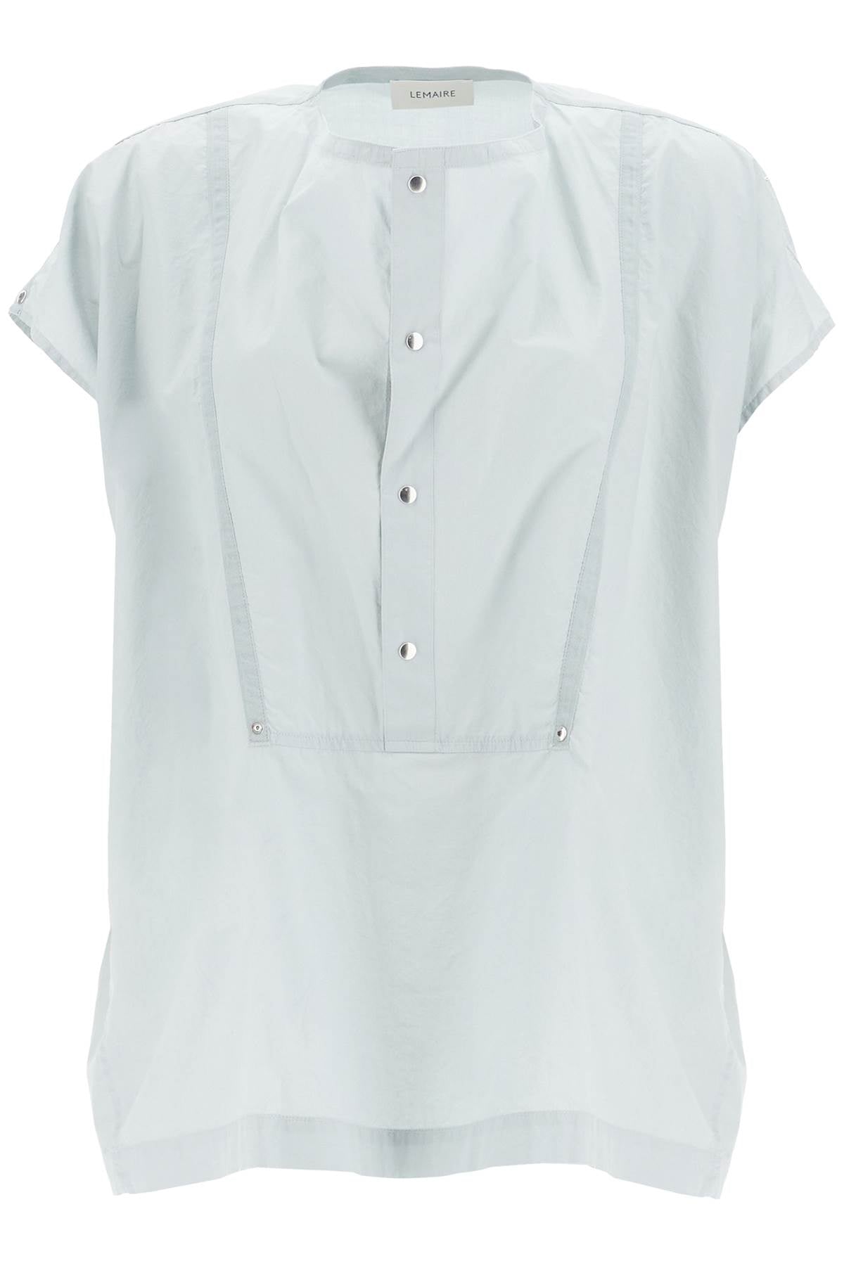 blouse with draped neckline and