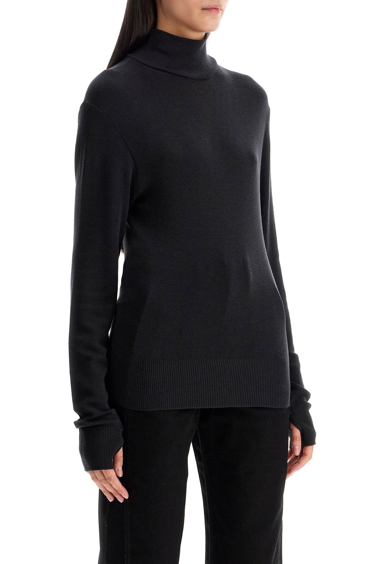 seamless high-neck pullover without