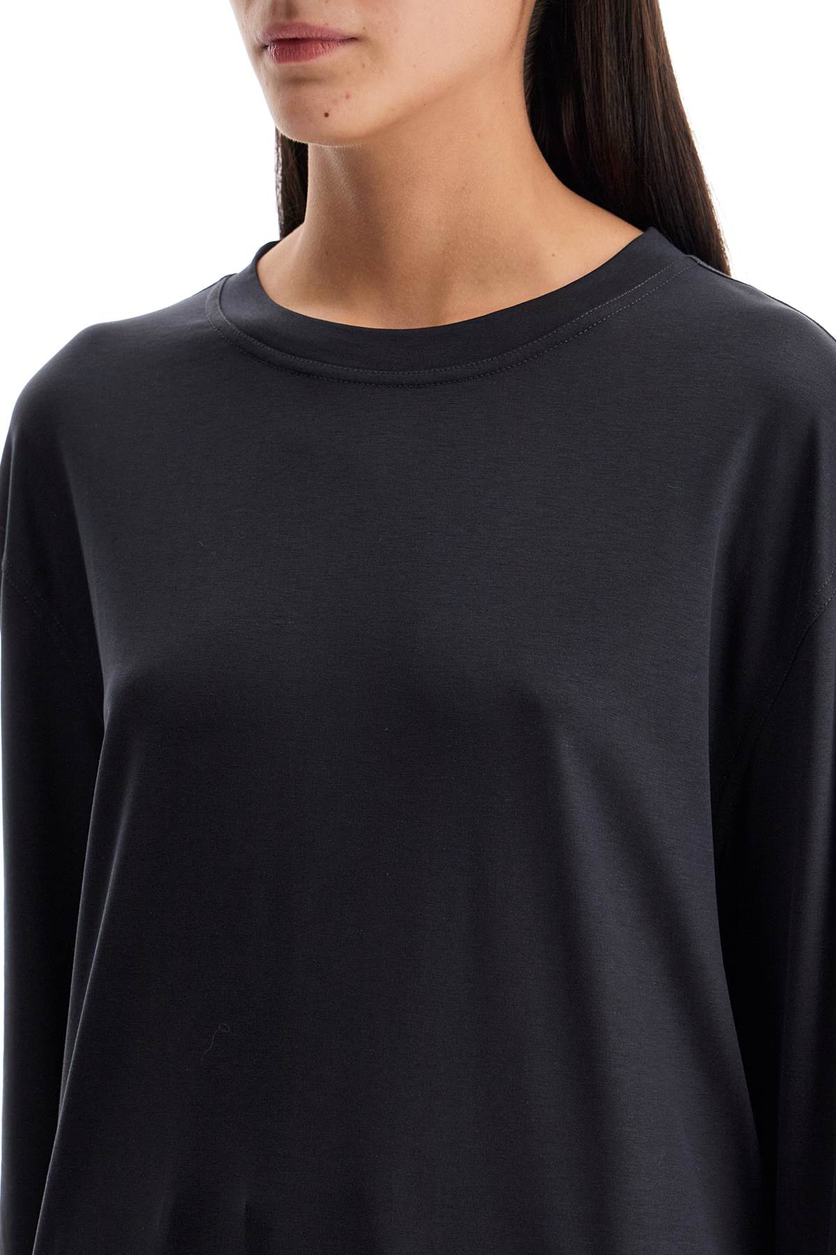 long-sleeved silk t-shirt for