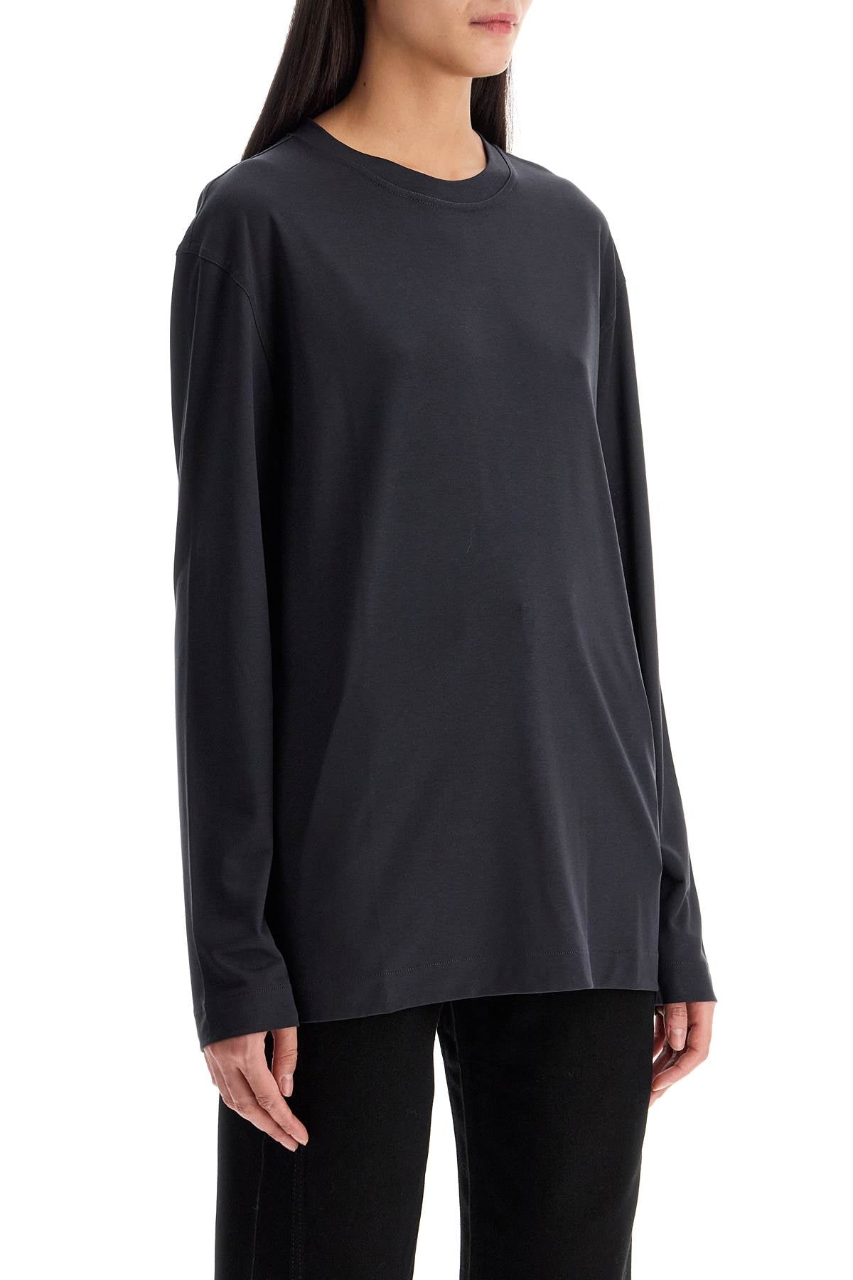 long-sleeved silk t-shirt for