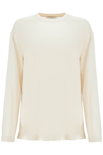 long-sleeved silk t-shirt for