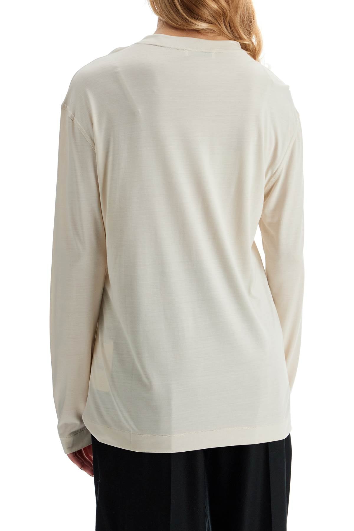 long-sleeved silk t-shirt for