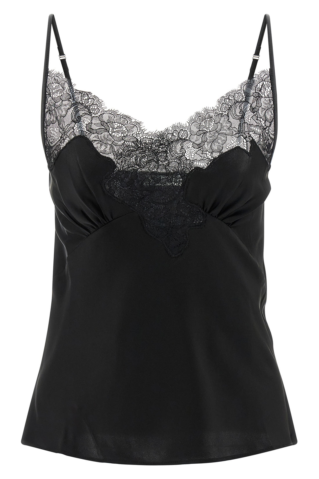 VAILLANT 38 signature lace slightly stretch vintage-effect satin top