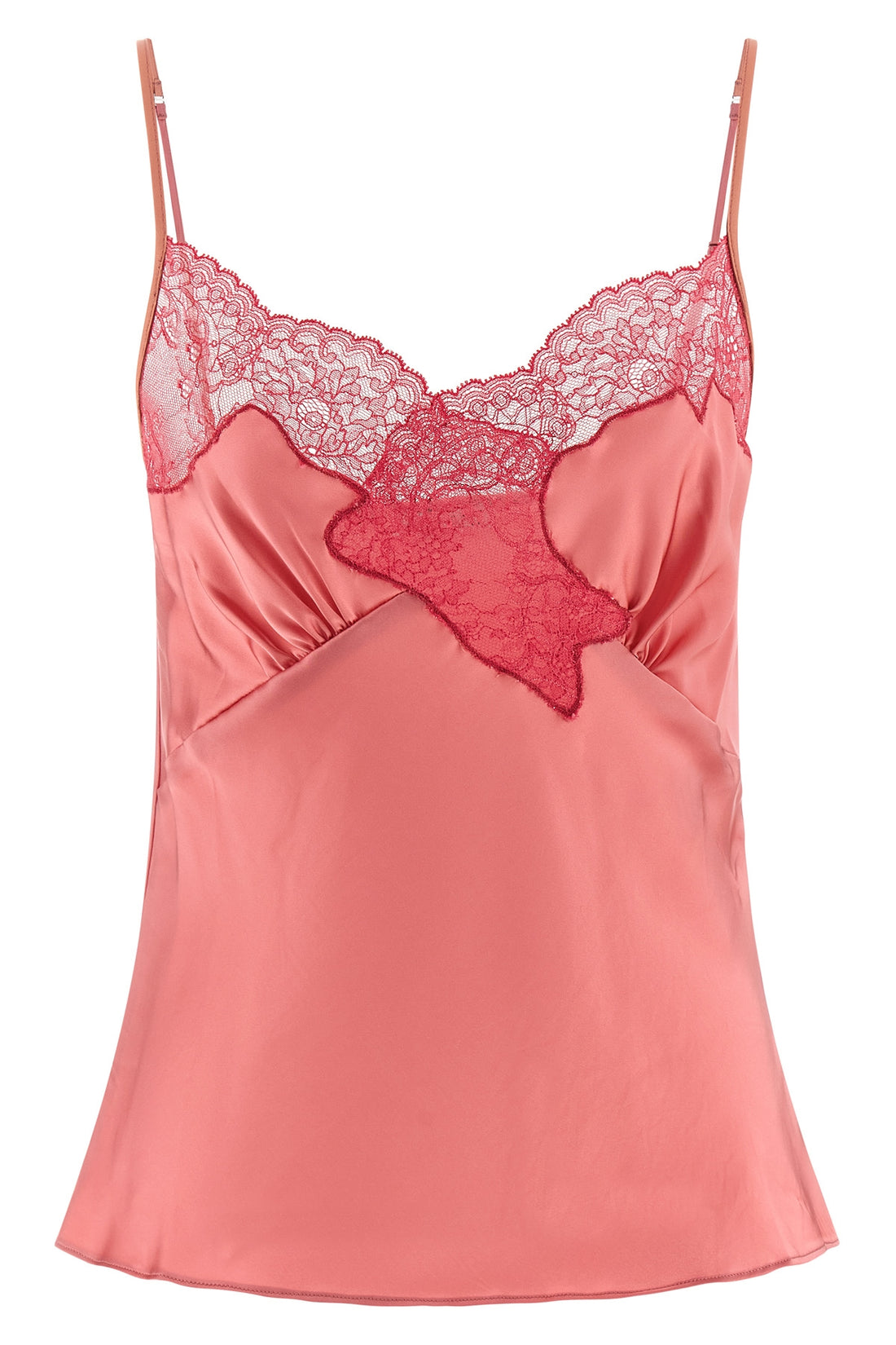 VAILLANT 38 signature lace slightly stretch vintage-effect satin top