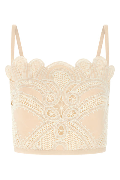 the elie saab bralette redefines the codes of corsetry through a delicate macram