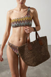tokyo ii braided raffia shopping bag