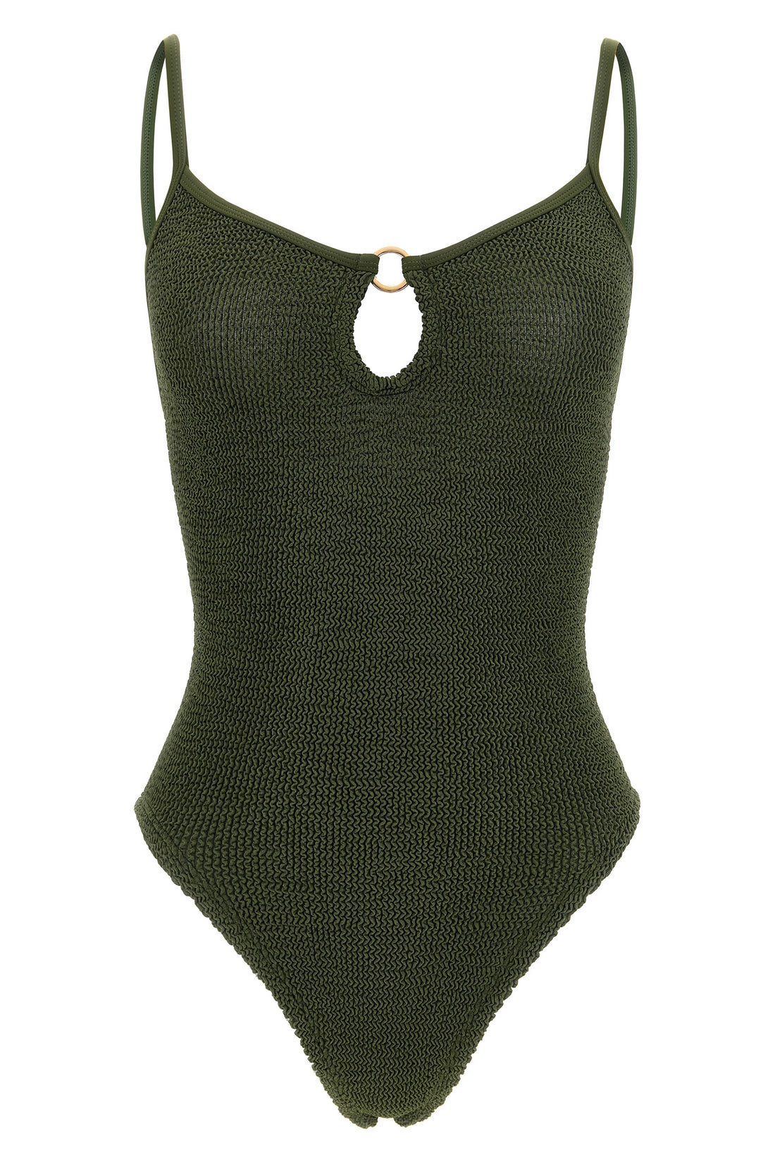 HUNZA G OS the hunza g toni one-piece swimsuit stands out for a construction that enhances