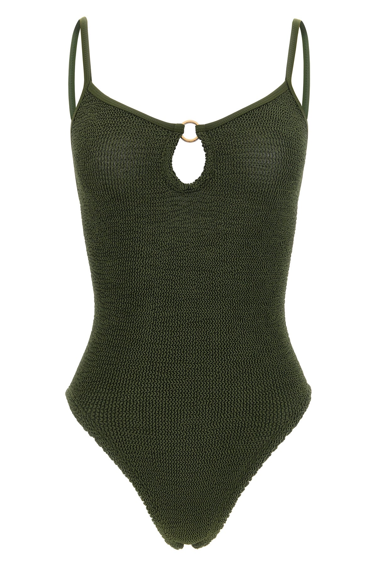 the hunza g toni one-piece swimsuit stands out for a construction that enhances
