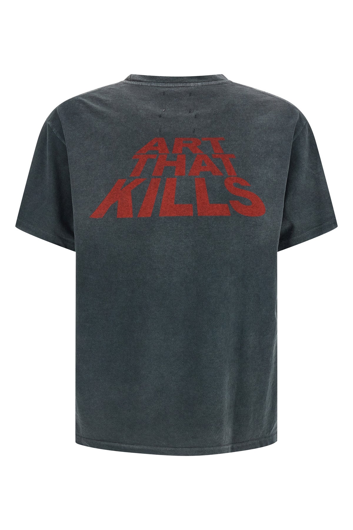 skeleton beach grit used-effect cotton  t-shirt