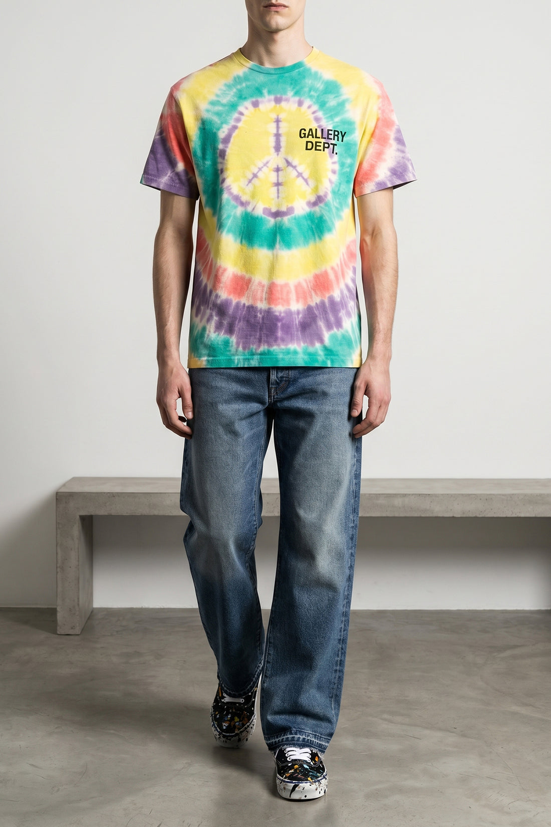 GALLERY DEPT. L peace tie dye cotton crew neck t-shirt