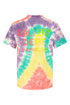 peace tie dye cotton crew neck t-shirt