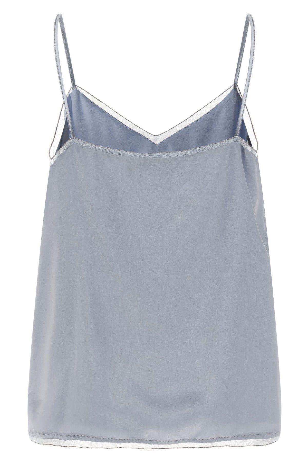 lingerie top in silk-effect fabric