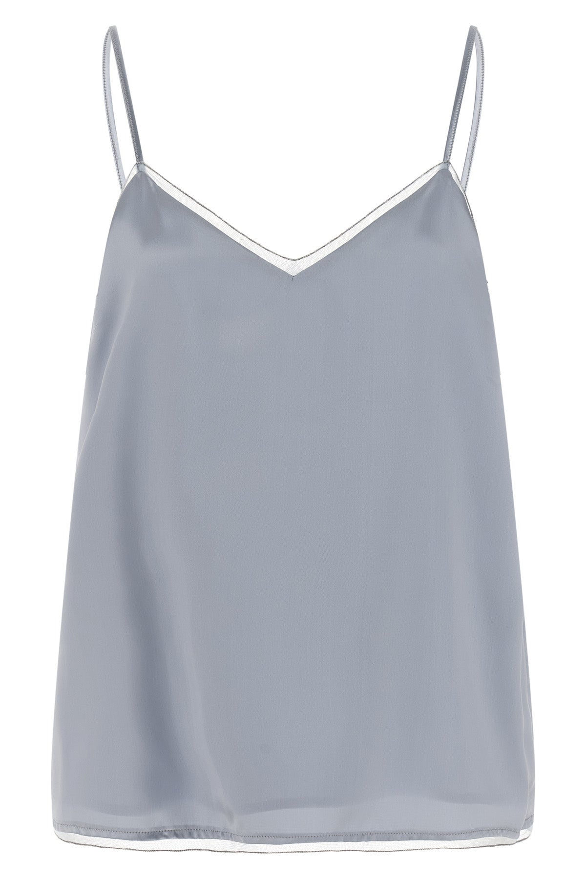 lingerie top in silk-effect fabric