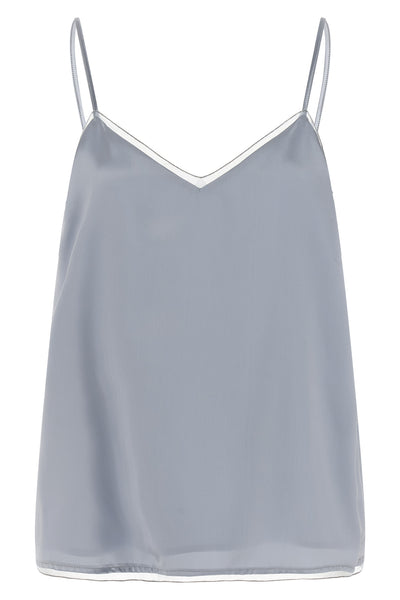 lingerie top in silk-effect fabric