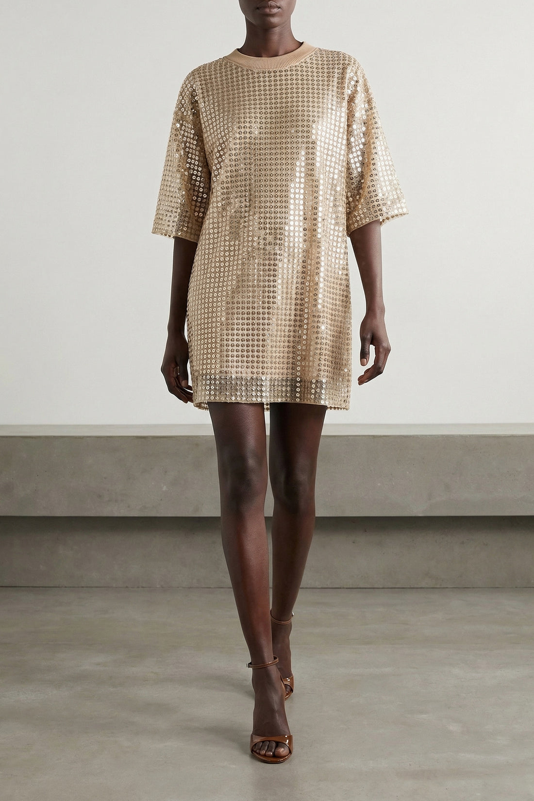 FABIANA FILIPPI 38 mini dress in semi-transparent mesh