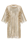 mini dress in semi-transparent mesh