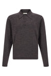 the long-sleeved lemaire knitted polo shirt